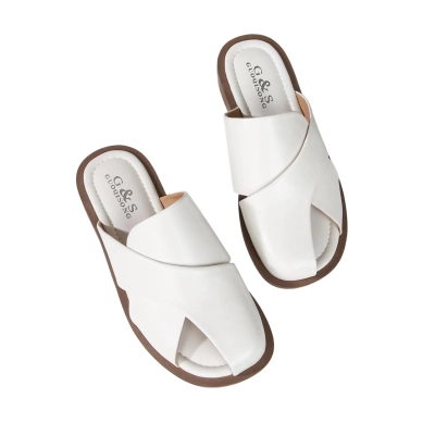 Шлепанцы женские GUOQISONG G&S искусственная кожа белые 9874-21 Шлепанцы женские GUOQISONG G&S искусственная кожа белые 9874-21