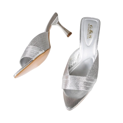 Мюли женские GUOQISONG G&S искусственная кожа серебристые 6580 Мюли женские GUOQISONG G&S искусственная кожа серебристые 6580