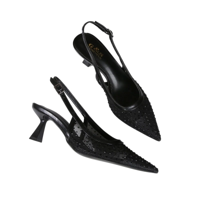 Туфли женские на лето GUOQISONG G&S сетка черные HD21-1 Туфли женские на лето GUOQISONG G&S сетка черные HD21-1