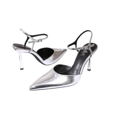 Туфли женские на лето GUOQISONG G&S искусственная кожа серебристые М113-5 Туфли женские на лето GUOQISONG G&S искусственная кожа серебристые М113-5