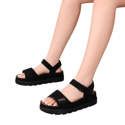 Сандалии женские искусственная кожа черные B1-1 Сандалии женские искусственная кожа черные B1-1