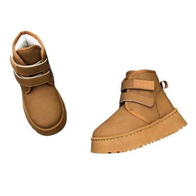 Угги женские на зиму искусственная кожа коричневые 8907 Угги женские на зиму искусственная кожа коричневые 8907