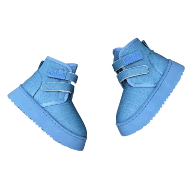 Угги женские на зиму джинса голубые 8911 Угги женские на зиму джинса голубые 8911