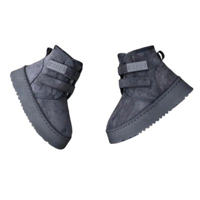 Угги женские на зиму искусственная замша серые 8912 Угги женские на зиму искусственная замша серые 8912