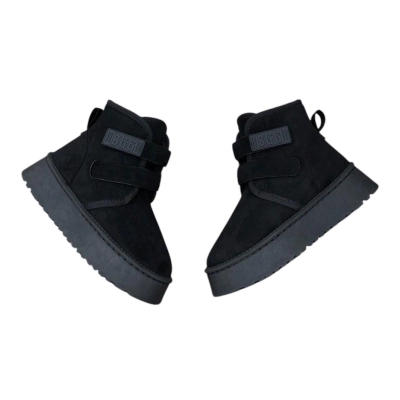 Угги женские на зиму искусственная замша черные 8913 Угги женские на зиму искусственная замша черные 8913