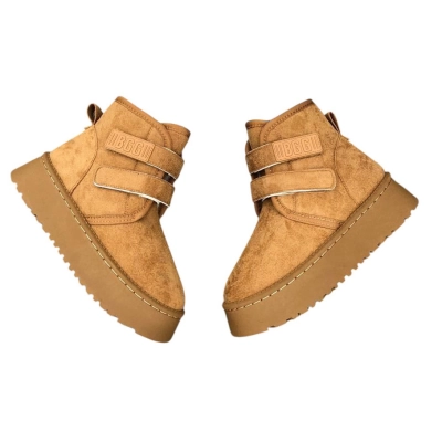 Угги женские на зиму искусственная замша песочные 8915 Угги женские на зиму искусственная замша песочные 8915