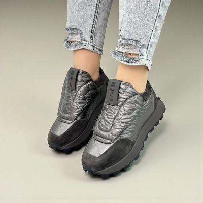 Кроссовки женские демисезонные натуральная кожа с текстилем хаки F1003 Кроссовки женские демисезонные натуральная кожа с текстилем хаки F1003