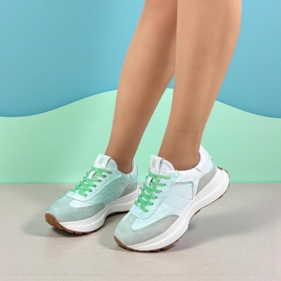 Кроссовки женские демисезонные натуральная замша с текстилем бирюзовые 11979 Кроссовки женские демисезонные натуральная замша с текстилем бирюзовые 11979