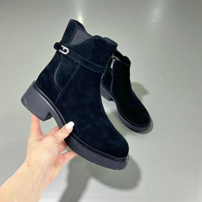 Ботинки женские зимние натуральная замша черные X1068-1 Ботинки женские зимние натуральная замша черные X1068-1