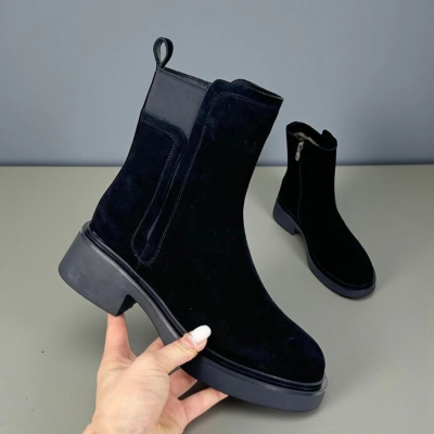 Ботинки женские зимние натуральная замша черные X1069-1 Ботинки женские зимние натуральная замша черные X1069-1