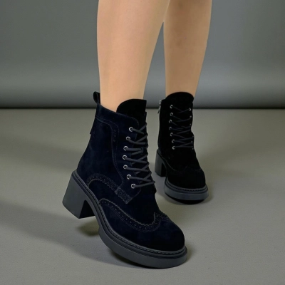 Ботинки женские зимние натуральная замша черные X1074-1 Ботинки женские зимние натуральная замша черные X1074-1