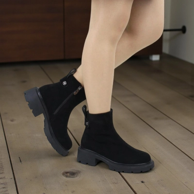 Ботинки женские зимние натуральная замша черные 11999 Ботинки женские зимние натуральная замша черные 11999