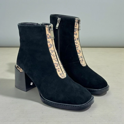 Ботинки женские зимние натуральная замша черные 12004 Ботинки женские зимние натуральная замша черные 12004