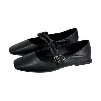 Балетки женские с пряжкой SAIVVILA искусственная кожа черные 6148 Балетки женские с пряжкой SAIVVILA искусственная кожа черные 6148