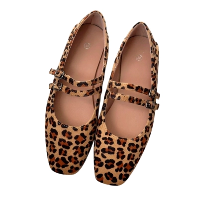 Балетки женские с пряжкой SAIVVILA искусственная замша леопардовые 6149 Балетки женские с пряжкой SAIVVILA искусственная замша леопардовые 6149