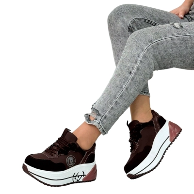 Кроссовки женские SAIVVILA натуральная замша с кожей коричневые 6187 Кроссовки женские SAIVVILA натуральная замша с кожей коричневые 6187