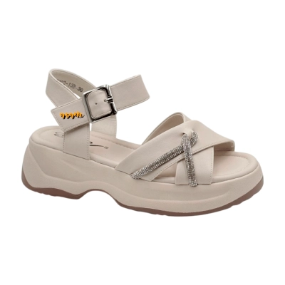 Сандалии женские YZY спорт спрессованная натуральная кожа бежевые 29002-13B Сандалии женские YZY спорт спрессованная натуральная кожа бежевые 29002-13B