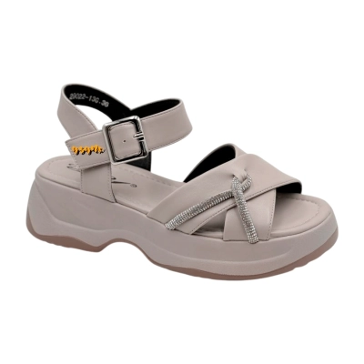 Сандалии женские YZY спорт спрессованная натуральная кожа кремовые 29002-13G Сандалии женские YZY спорт спрессованная натуральная кожа кремовые 29002-13G29002-13G