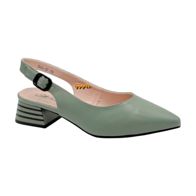 Туфли женские летние YZY спрессованная натуральная кожа фисташковые 543-3F Туфли женские летние YZY спрессованная натуральная кожа фисташковые 543-3F