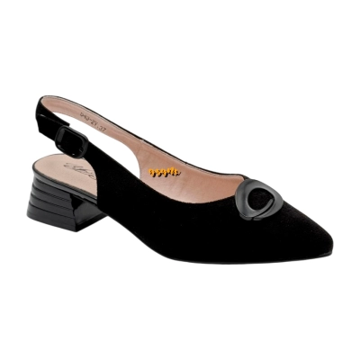 Туфли женские летние YZY спрессованная натуральная замша черные 543-2V Туфли женские летние YZY спрессованная натуральная замша черные 543-2V