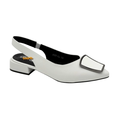 Туфли женские летние YZY спрессованная натуральная кожа белые 1987-3A Туфли женские летние YZY спрессованная натуральная кожа белые 1987-3A