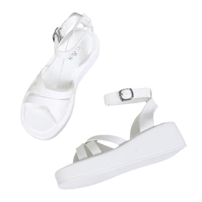 Сандалии женские GUOQISONG G&S искусственная кожа белые 622-2 Сандалии женские GUOQISONG G&S искусственная кожа белые 622-2