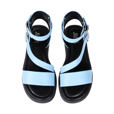 Сандалии женские GUOQISONG G&S искусственная кожа голубые 413-18 Сандалии женские GUOQISONG G&S искусственная кожа голубые 413-18