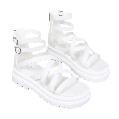 Сандалии женские GUOQISONG G&S искусственная кожа белые A9-2 Сандалии женские GUOQISONG G&S искусственная кожа белые A9-2