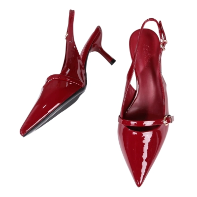 Туфли женские на лето GUOQISONG G&S искусственная лак кожа марсала Y02-2 Туфли женские на лето GUOQISONG G&S искусственная лак кожа марсала Y02-2