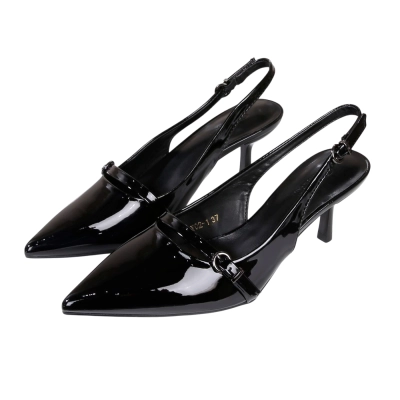 Туфли женские на лето GUOQISONG G&S искусственная лак кожа черные Y02-1 Туфли женские на лето GUOQISONG G&S искусственная лак кожа черные Y02-1