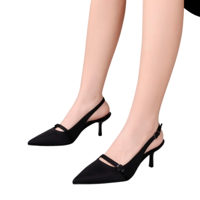 Туфли женские на лето GUOQISONG G&S искусственная замша черные Y02-5 Туфли женские на лето GUOQISONG G&S искусственная замша черные Y02-5