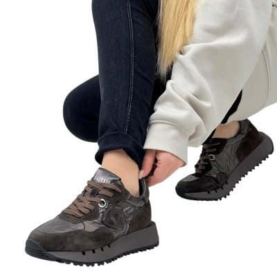 Кроссовки женские SAIVVILA натуральная замша коричневые 6705 Кроссовки женские SAIVVILA натуральная замша коричневые 6705