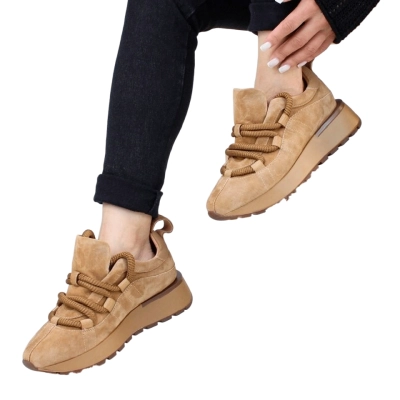 Кроссовки женские SAIVVILA натуральная замша песочные F1000-8 Кроссовки женские SAIVVILA натуральная замша песочные F1000-8