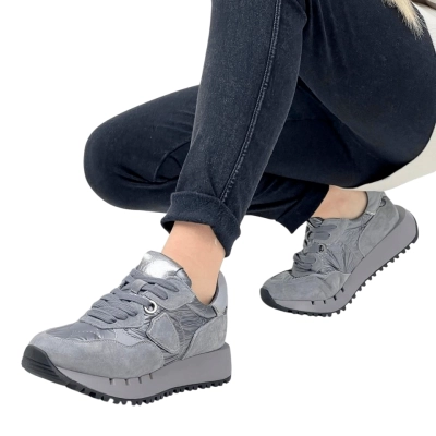 Кроссовки женские SAIVVILA натуральная замша серые 6707 Кроссовки женские SAIVVILA натуральная замша серые 6707