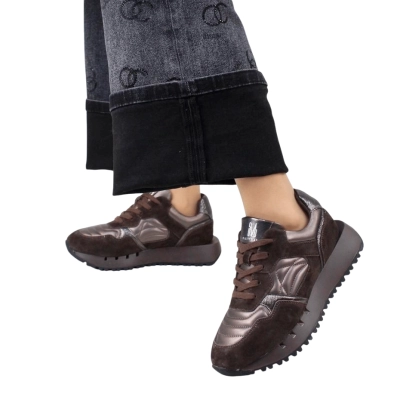 Кроссовки женские SAIVVILA натуральная замша шоколадные F1005-22 Кроссовки женские SAIVVILA натуральная замша шоколадные F1005-22