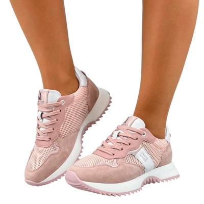 Кроссовки женские на лето SAIVVILA натуральная замша розовые 6718 Кроссовки женские на лето SAIVVILA натуральная замша розовые 6718