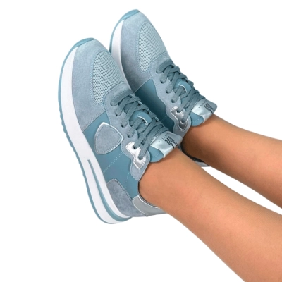 Кроссовки женские на лето SAIVVILA натуральная замша голубые 6722 Кроссовки женские на лето SAIVVILA натуральная замша голубые 6722