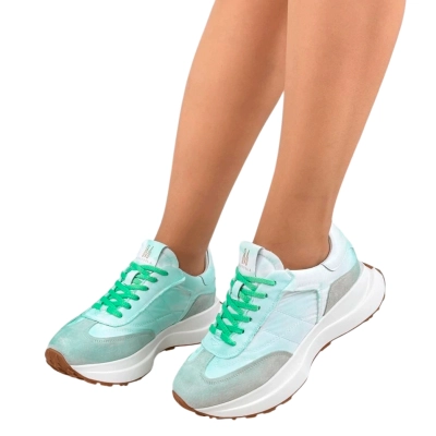 Кроссовки женские на лето SAIVVILA натуральная замша бирюзовые 6723 Кроссовки женские на лето SAIVVILA натуральная замша бирюзовые 6723