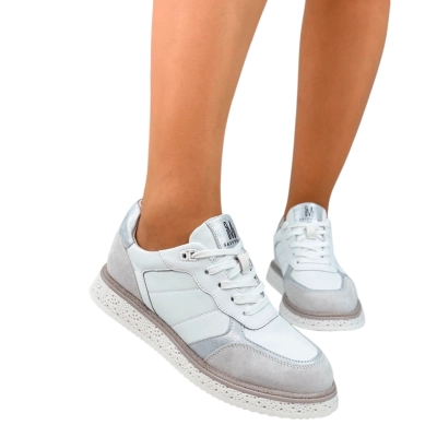 Кроссовки женские на лето SAIVVILA натуральная кожа белые 6725 Кроссовки женские на лето SAIVVILA натуральная кожа белые 6725