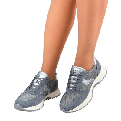 Кроссовки женские на лето SAIVVILA натуральная замша серые 6730 Кроссовки женские на лето SAIVVILA натуральная замша серые 6730