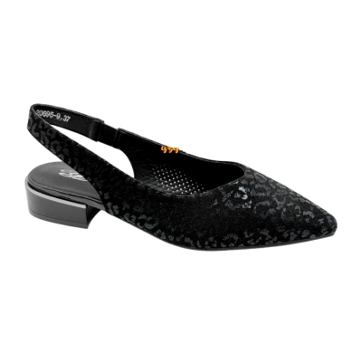 Туфли женские на лето YZY спрессованная натуральная кожа черные 20695-9 Туфли женские на лето YZY спрессованная натуральная кожа черные 20695-9