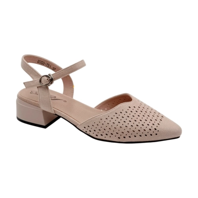 Туфли женские на лето YZY спрессованная натуральная замша бежевые 2053-7B1 Туфли женские на лето YZY спрессованная натуральная замша бежевые 2053-7B1