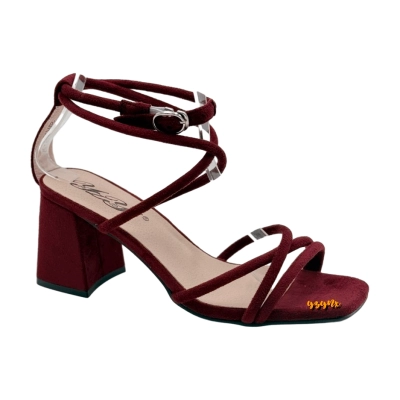 Босоножки женские YZY спрессованная натуральная замша бордовые 2091-3P Босоножки женские YZY спрессованная натуральная замша бордовые 2091-3P