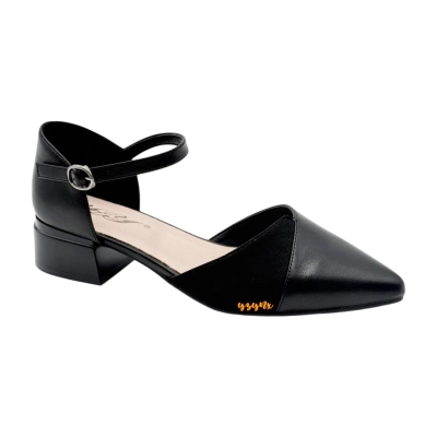 Туфли женские на лето YZY спрессованная натуральная кожа черные 2053-2 Туфли женские на лето YZY спрессованная натуральная кожа черные 2053-2