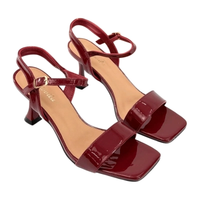 Босоножки женские SAIVVILA искусственная лак кожа бордовые 7013 Босоножки женские SAIVVILA искусственная лак кожа бордовые 7013