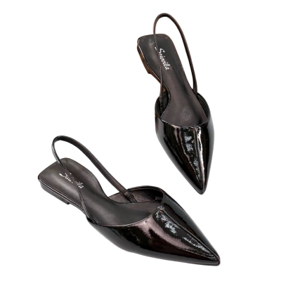 Мюли женские SAIVVILA искусственная лак кожа черные 7049 Мюли женские SAIVVILA искусственная лак кожа черные 7049