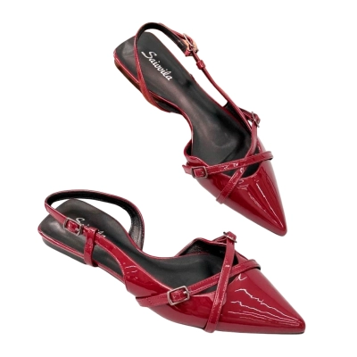 Мюли женские SAIVVILA искусственная лак кожа красные 7057 Мюли женские SAIVVILA искусственная лак кожа красные 7057