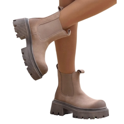 Ботинки женские челси демисезон LUMEITA натуральная замша капучино K20-4 Ботинки женские челси демисезон LUMEITA натуральная замша капучино K20-4