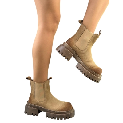 Ботинки женские челси демисезон LUMEITA натуральная замша коричневые K8-3 Ботинки женские челси демисезон LUMEITA натуральная замша коричневые K8-3