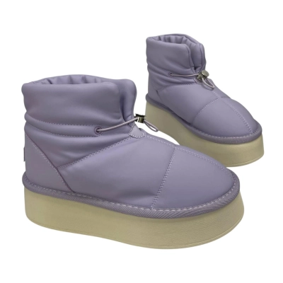 Дутики женские на зиму текстильные сиреневые M6015-110 Дутики женские на зиму текстильные сиреневые M6015-110